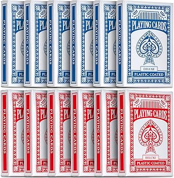 Playing Cards - (Pack of 12) 3.5 Inch x 2.25 Inch Decks of Playing