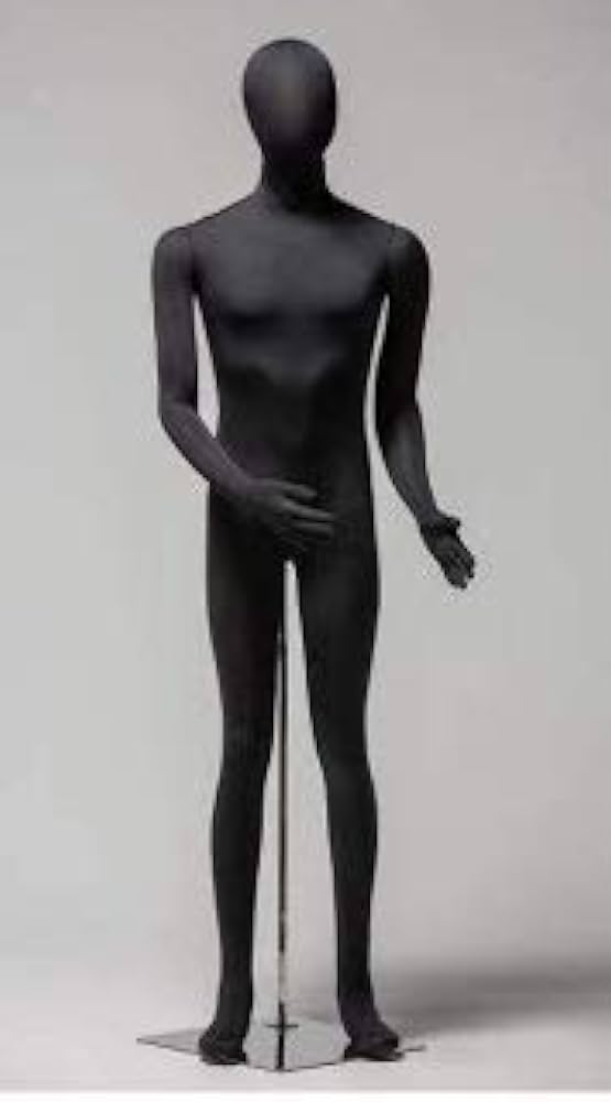 Amazon | 成人男性マネキン 軟体トルソー 布張りボディ黒 JF-MANB+BASE