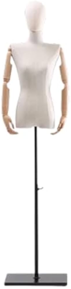 Amazon | 女性 マネキン ヘッド付き トルソー 可動式 アーム 高さ調整