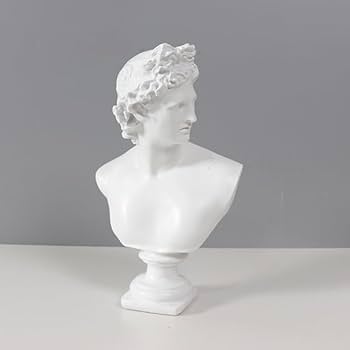 Amazon.co.jp: 【MERUS】置物 オブジェ ギリシャ神話 神 上半身 白い