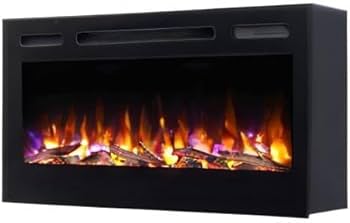 Amazon.com: PuraFlame Alice 36 Inches Recessed Electric Fireplace