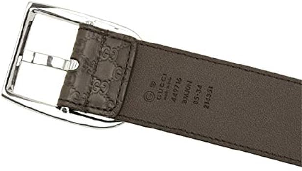 Amazon | [グッチ] ベルト レザー ダークブラウン シマ レザー メンズ