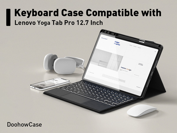 Amazon.com: Keyboard Case Touch for Lenovo Yoga Tab Plus 12.7
