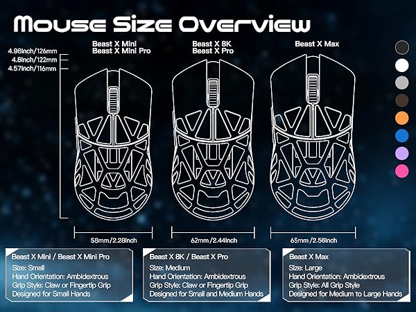 Amazon.com: SMACKAPE WLMOUSE Beast X Pro Ultra-Light 39g Magnesium