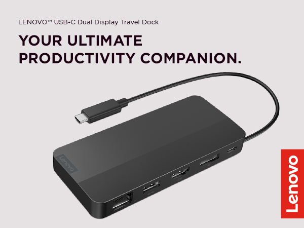 Amazon.com: Lenovo USB-C Dual Display Travel Dock - 7 Ports