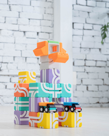 Amazon.com: QBI Magnetic Blocks for Toddlers 1-3｜School Bus Toy