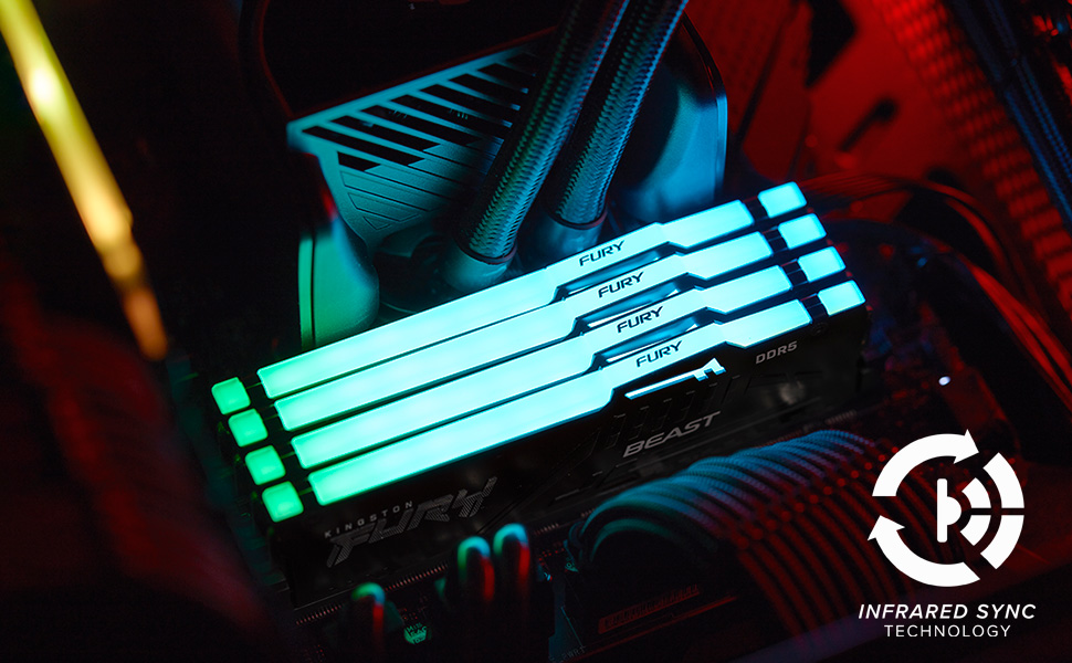 Kingston FURY Beast RGB 32GB (2x16GB) 6000MT/s DDR5 CL36 Desktop