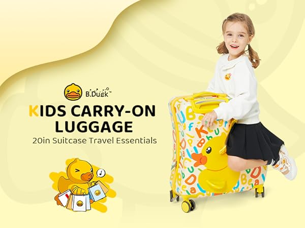 Amazon.com | BDUCK+ Kids Luggage, Kids Ride On Luggage Safe