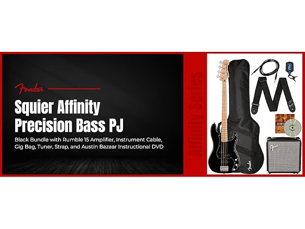 Amazon.com: Fender Squier Affinity Precision Bass PJ - Black