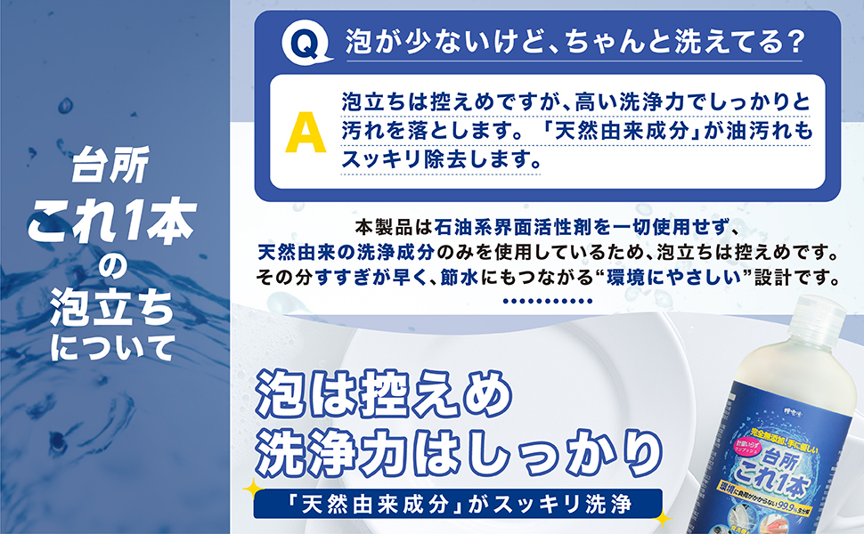 Amazon.co.jp: 【完全無添加・生分解99.9%】博雲堂 台所これ一本 台所