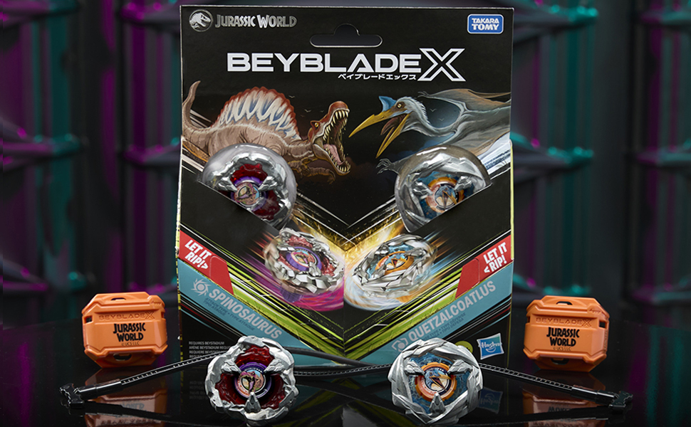 Amazon.com: Beyblade X Jurassic World Collab Spinosaurus vs