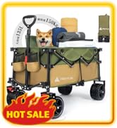 Amazon | Hikentureキャリーワゴン【10CM大型タイヤ·ブレーキ付】大