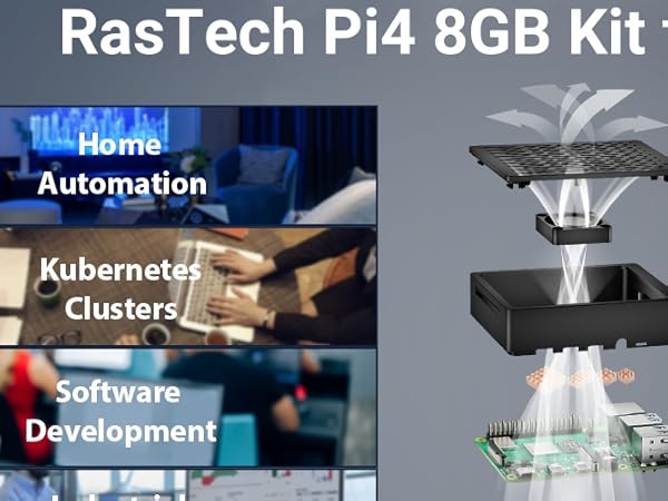 Amazon.com: RasTech Raspberry Pi 4 8GB Starter Kit with Pi4 8GB