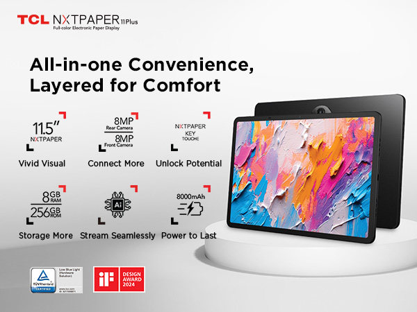 Amazon.com : TCL NXTPAPER 11 Plus Android Tablet, 11.5