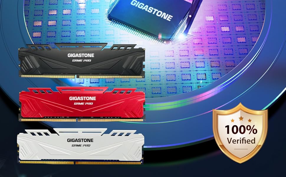DDR4 RAM】 GIGASTONE Game PRO 32GB Kit (2x16GB) DDR4 3200MHz PC4