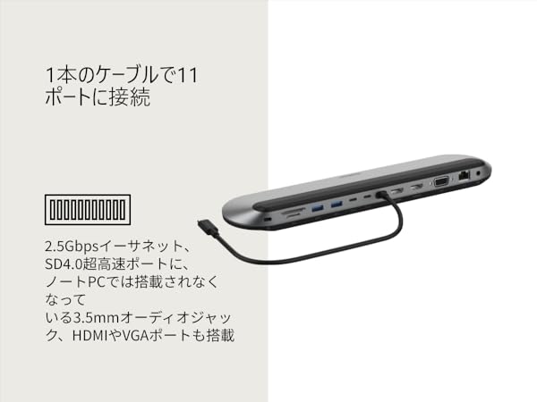 Amazon.co.jp: Belkin 11-in-1 USB-C ドッキングステーション 4K