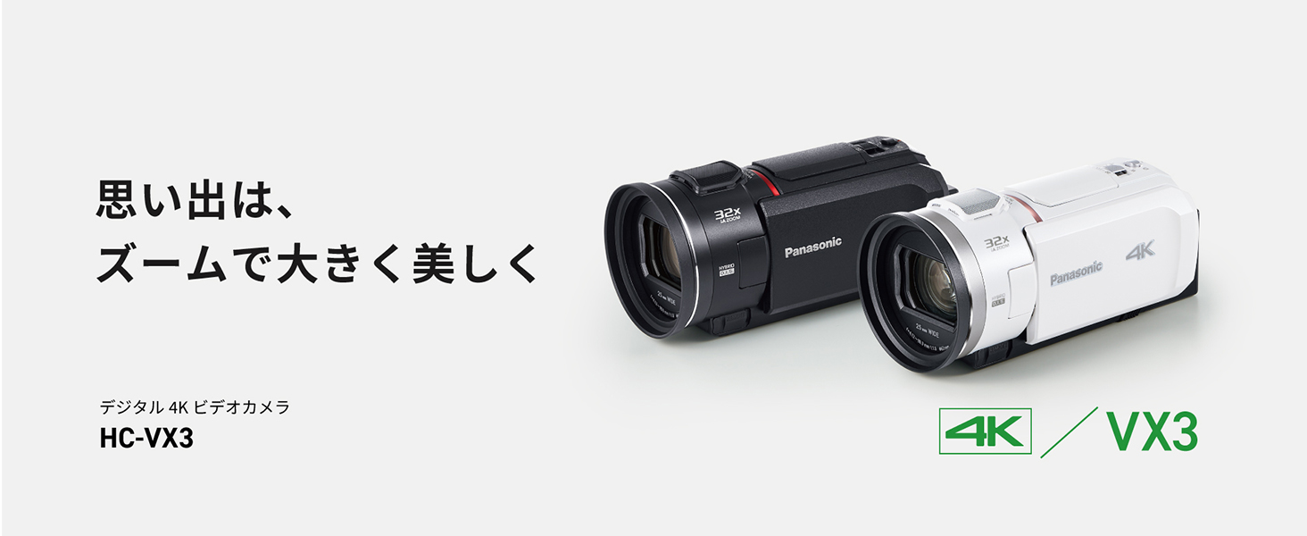 Panasonic（パナソニック） HC-VX3 4K対応 ビデオカメラ | カメラ
