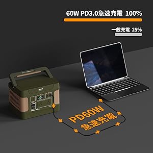 Amazon.co.jp: EEIVOL ポータブル電源 リン酸鉄 515Wh/160938mAh AC