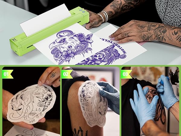 Amazon.com: TATOPRT P19 Bluetooth Tattoo Stencil Printer, Portable