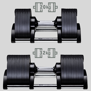 Amazon | [フレックスベル] FLEXBELL 可変式ダンベル 20kg/32kg (4kg