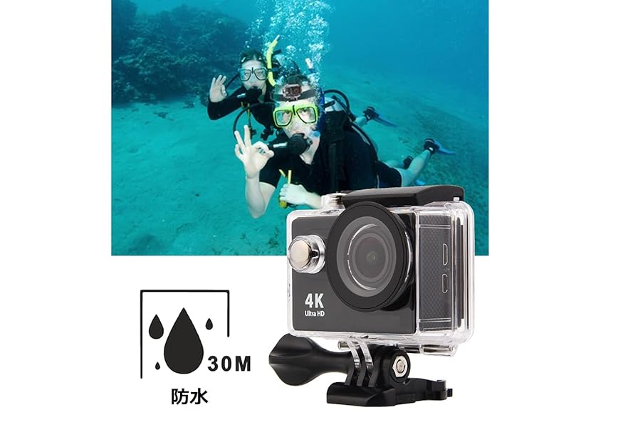 Amazon | Aosnow アクションカメラ 4K 超 170度超広角レンズ 防水