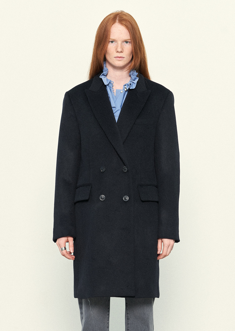 YOKE DOUBLE BREASTED OVERCOAT サイズ2 YOKE DOUBLE BREASTED