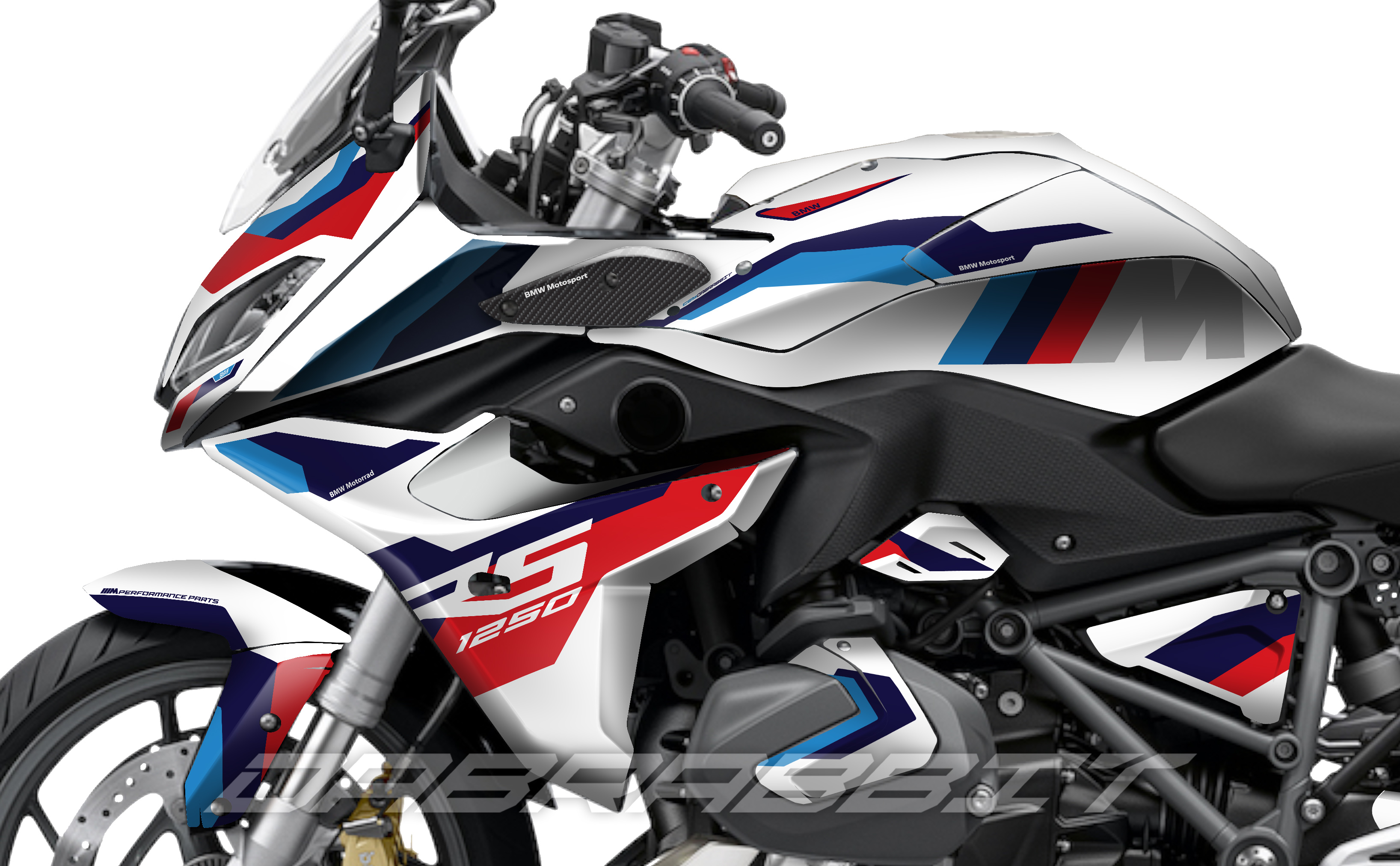 R 1250 1200 RS (2015~) Full Graphic Kit (MS-W) - DRB GraphiX