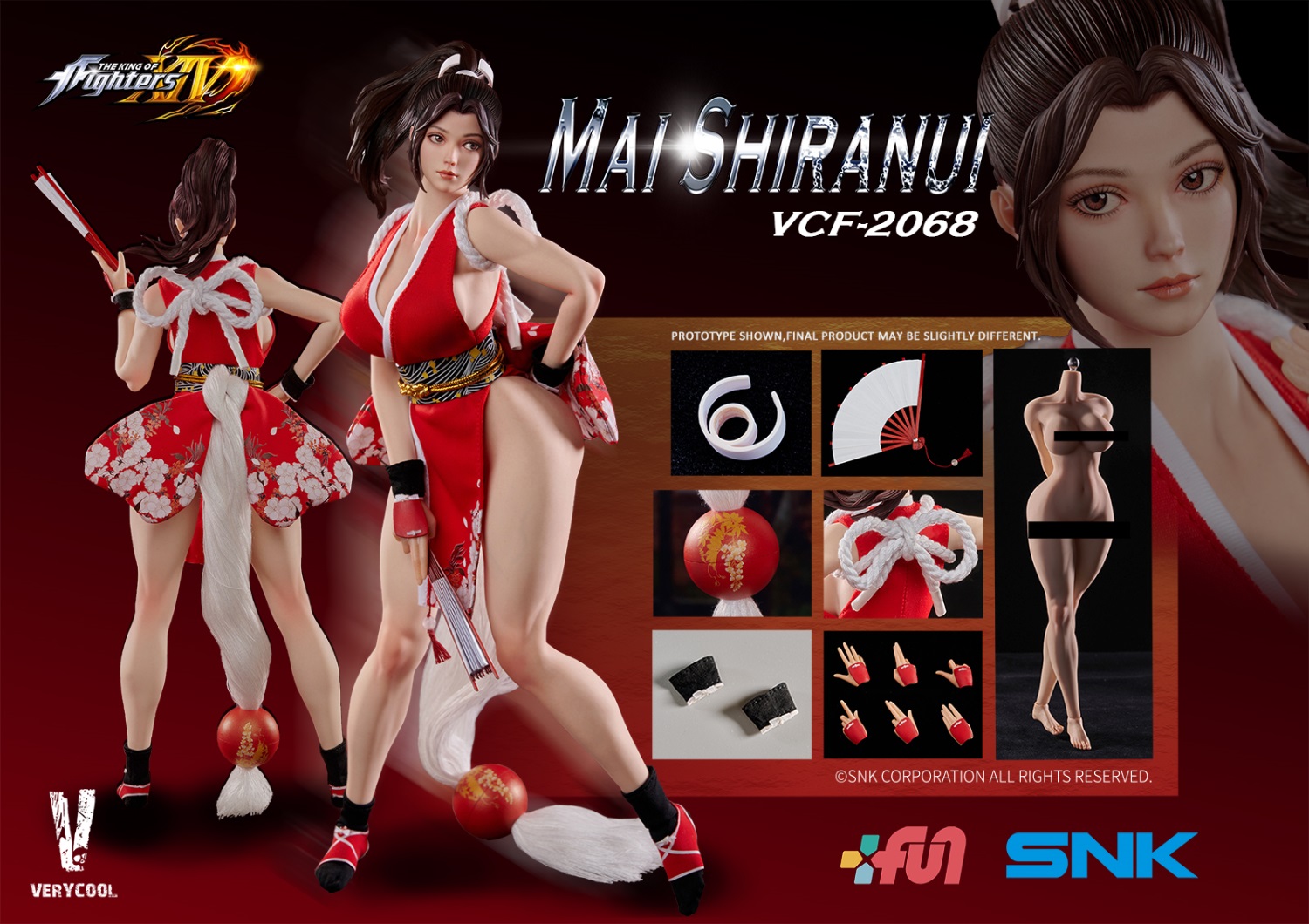 King of Fighters XIV/ 不知火舞 1/6 アクションフィギュア 前髪