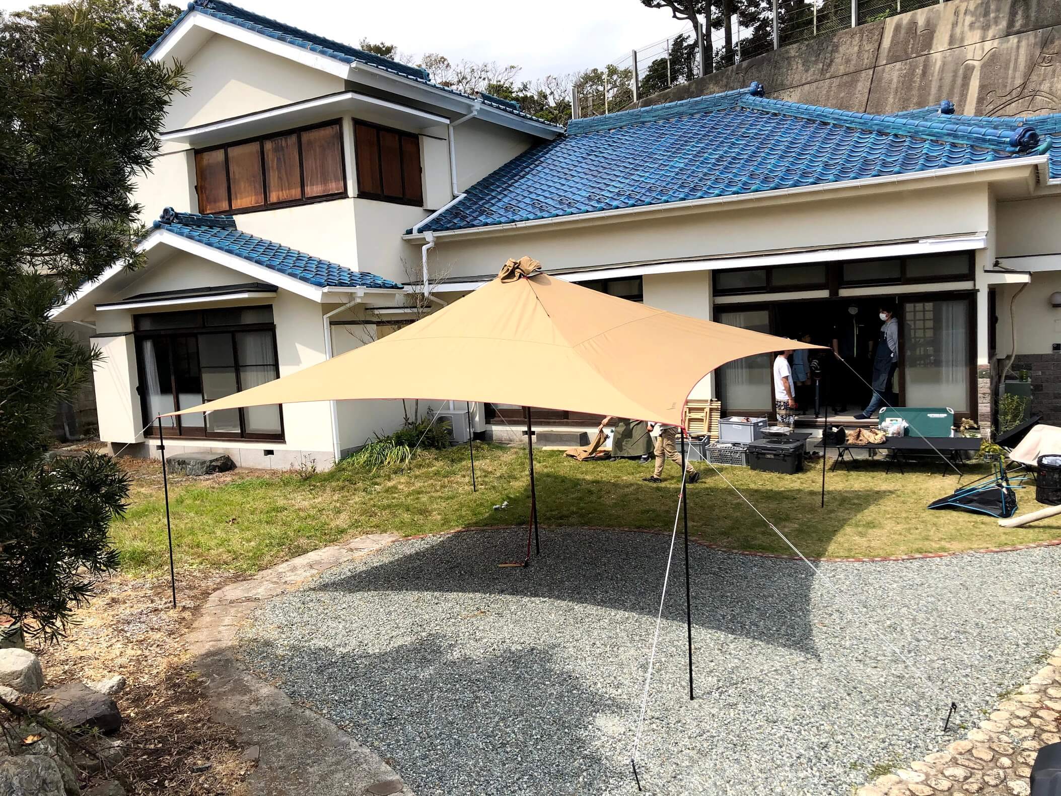 テンマクデザイン 青空タープTC レビュー。圧倒的な居住性。焚き火にも
