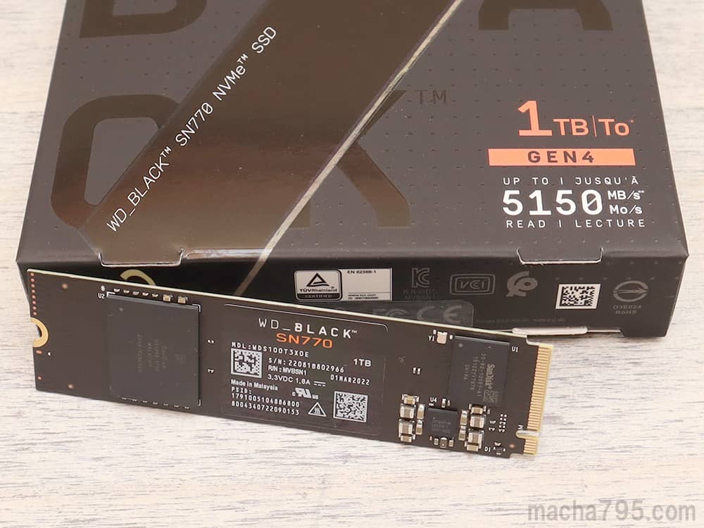 WD Black SN770 レビュー】保存容量で速度が変わるPCIe4.0 NVMe SSD