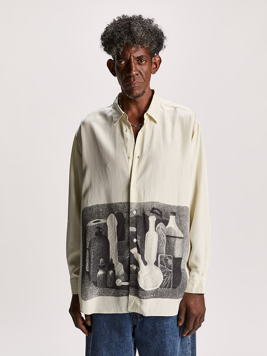 Morandi Silk Shirt White - Magliano