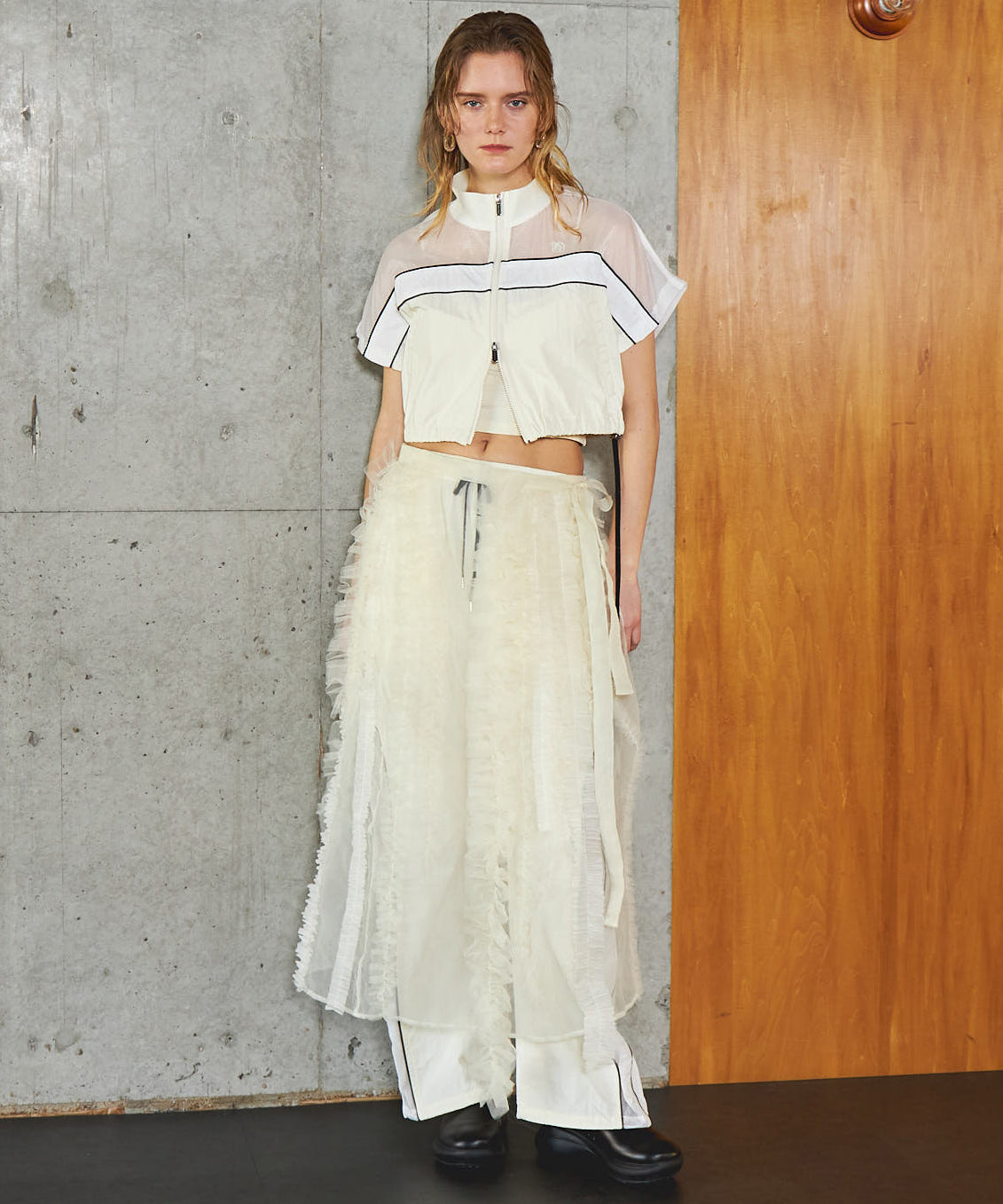 SALE】Sheer Ruffle Skirt