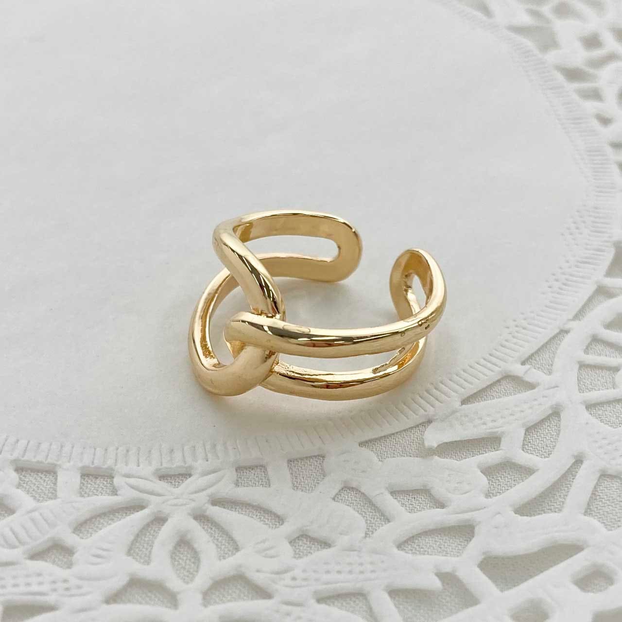 オープンリング 11号 メタル ダブルクロス | リング,11号 | Mignon de