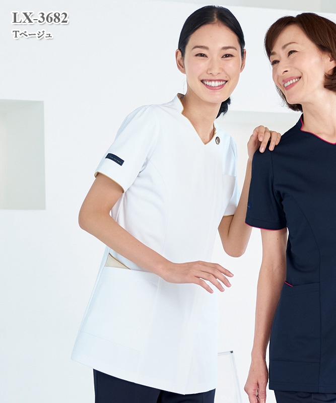 女子スクラブ半袖[ナガイレーベン製品] LX-3682｜THS-白衣通販・販売