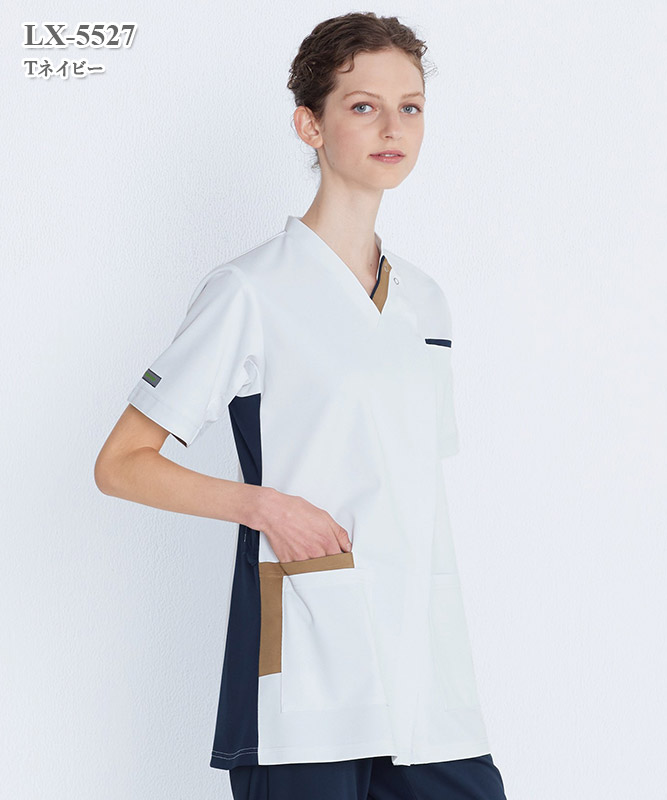 男女兼用スクラブ半袖[ナガイレーベン製品] LX-5527｜THS-白衣通販・販売