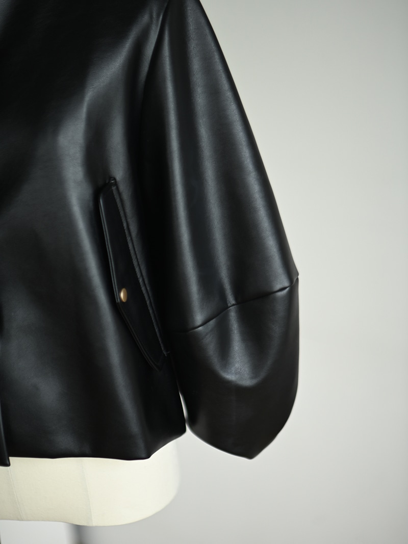 プリーツレザーライクジャケット | Outer | | TREFLE＋1（トレフル