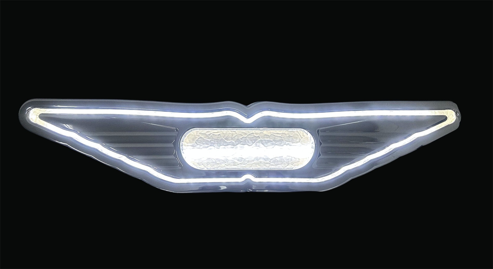 メッキバスマーク用部品 中型 石目ガラス仕様 アクリル板 選べる4色