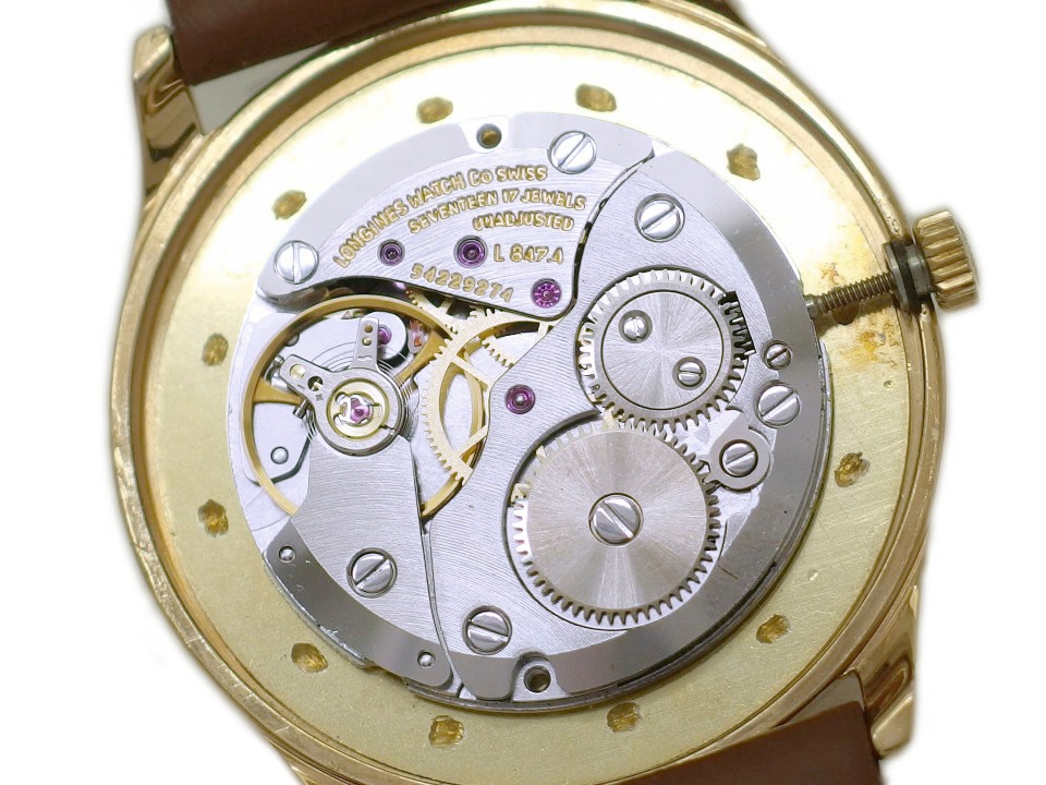 ロンジン Ref.4139 薄型 金メッキケース 2針 Cal.L847.4 17石 手巻 OH