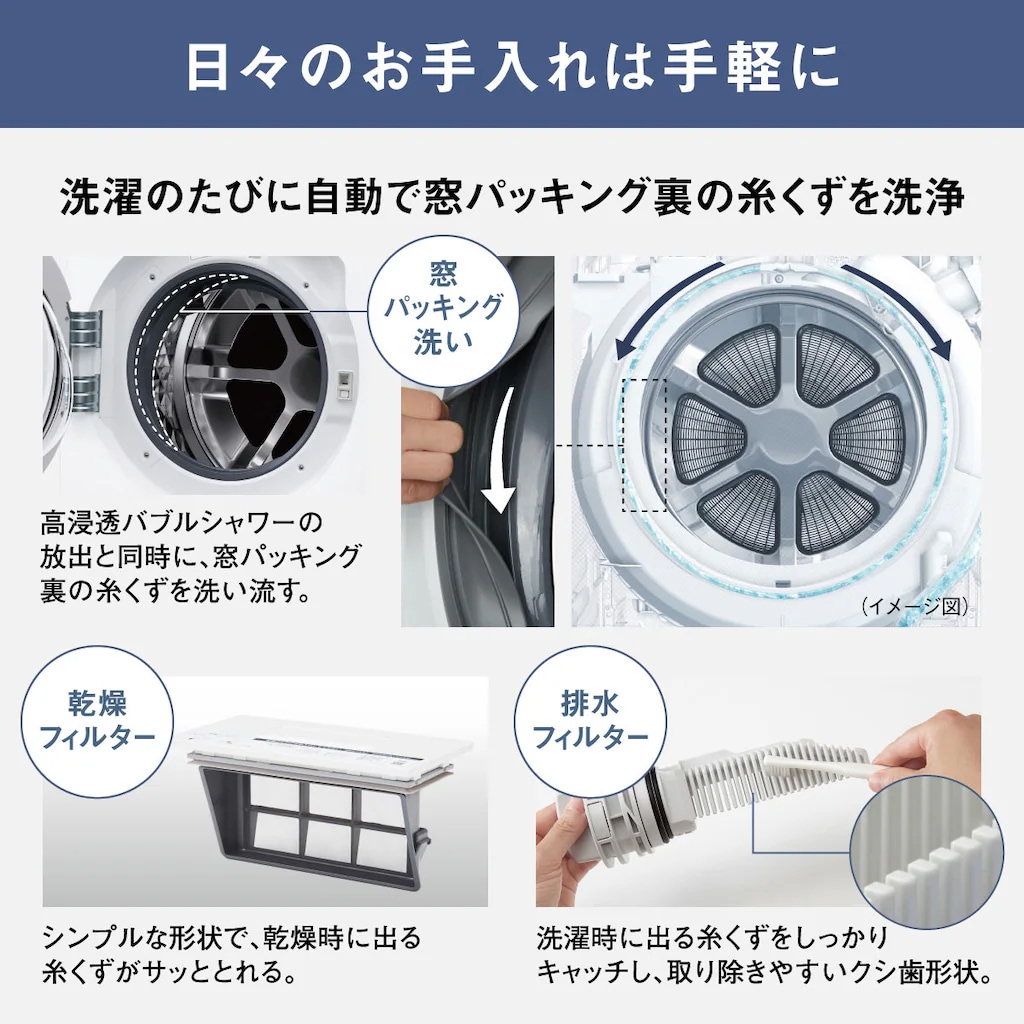 Panasonic（パナソニック） ドラム式洗濯乾燥機 NA-LX113CL-W マット