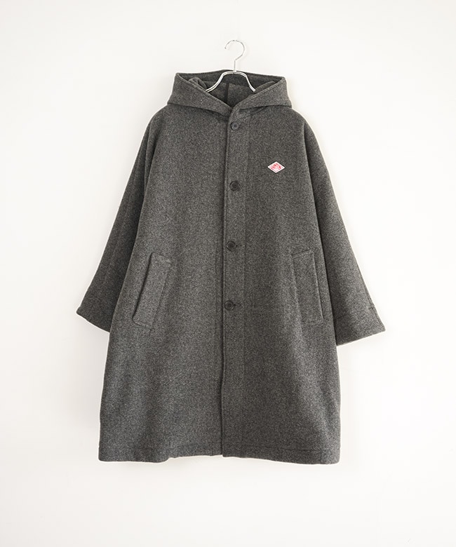 ◇[DT-A0708WLP]DANTON(ダントン) WOOL LIGHT PILE HOODED LONG COAT