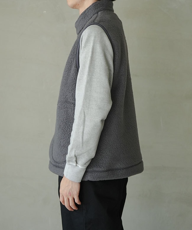 ◇[DT-A0713WNN]DANTON(ダントン) DOUBLE FACE BOA STAND COLLAR VESTT