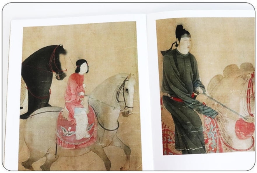 虢国夫人遊春図 神駿図 手巻部分 中国歴代絵画作品集粋 / 虢国夫人游春