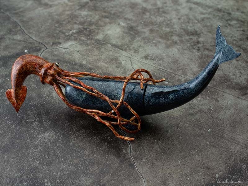 黒澤次夫 作 マッコウクジラVSダイオウイカ Tsuguo Kurosawa