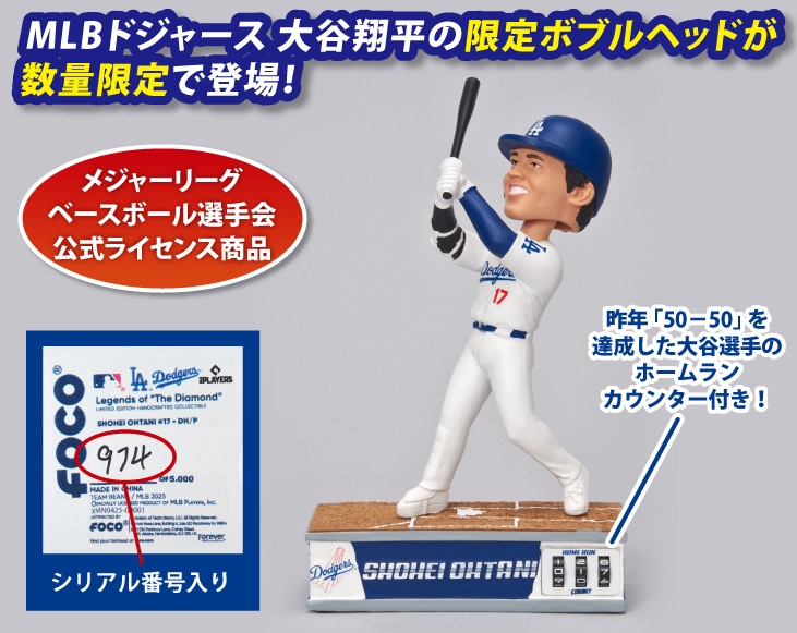 MLBPA公式ライセンス 大谷翔平ボブルヘッド【ホームランカウンター付