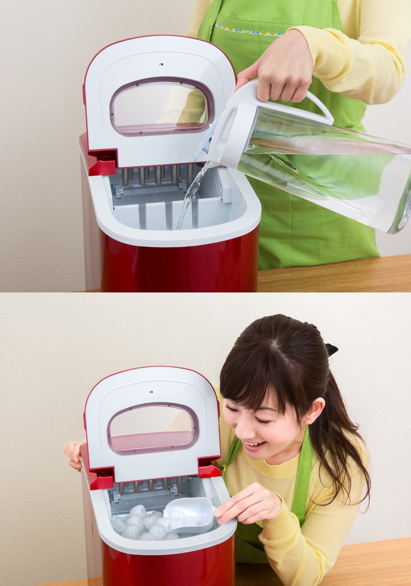 ユアサプライムス.com｜ベルソス 高速製氷機 VS-ICE02 レッド 家庭用