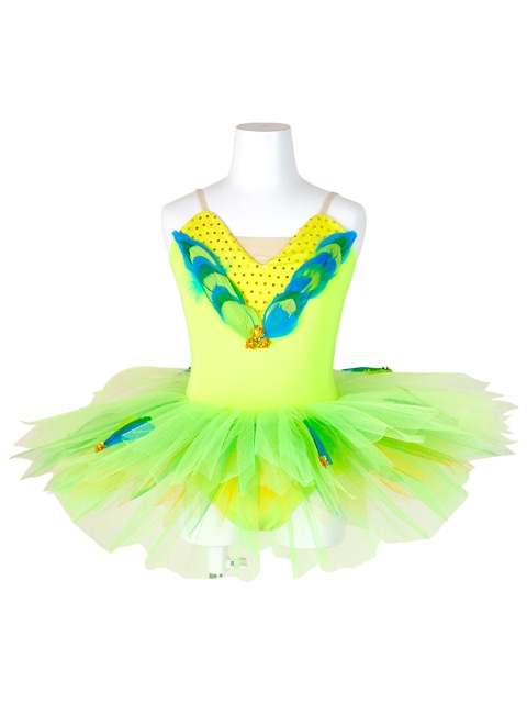 バレエ衣裳/キッズ 黄色チュチュ 6着セット 頭飾り2種類付き 楽天市場