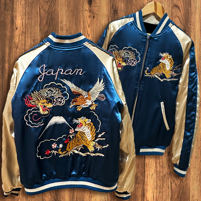 未使用品 B.S.C Gallery 別珍スカジャン 虎柄 Lサイズ 未使用品 B.S.C