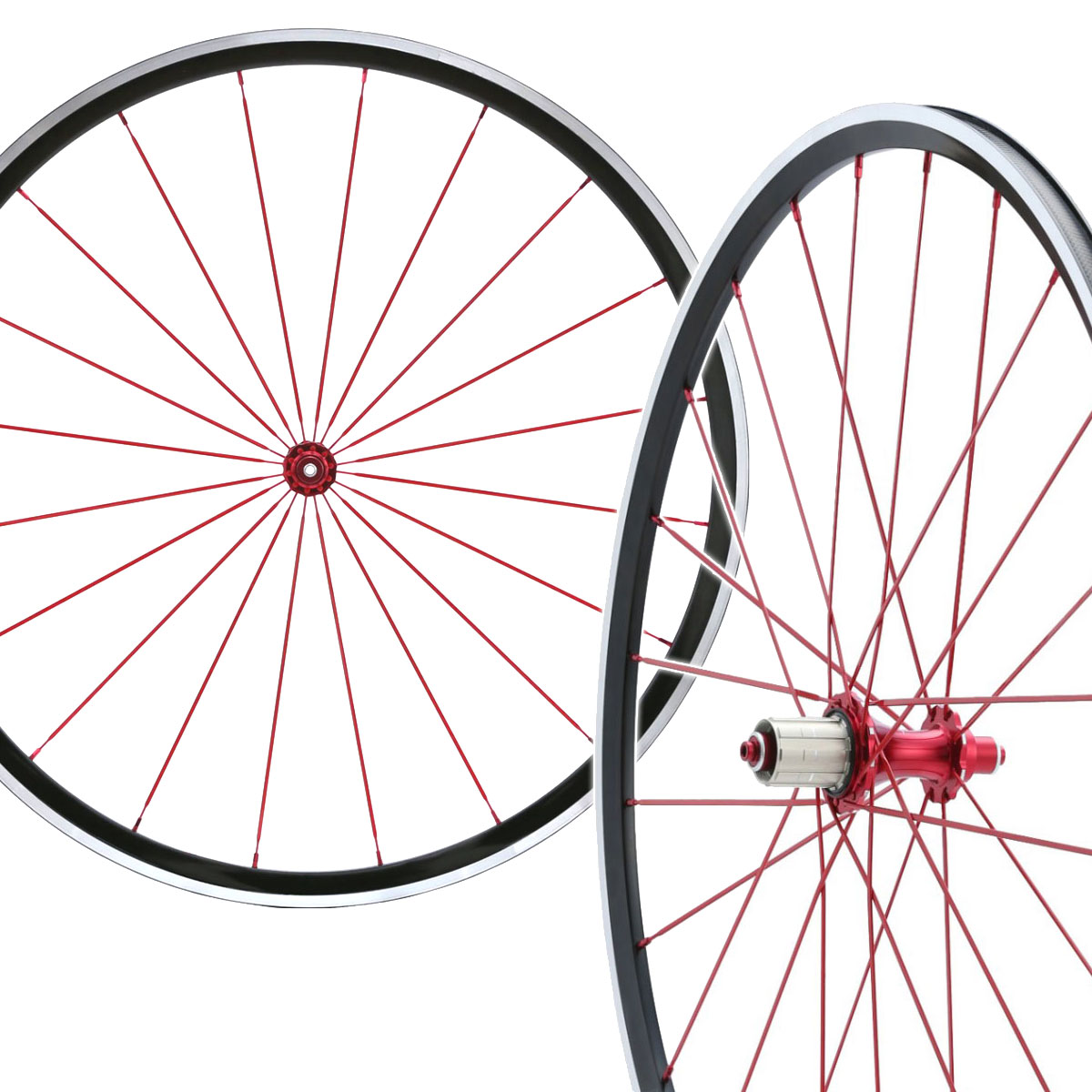 AVEDIO CX27 RED アルミホイール ロードバイク用ホイール 前後セット