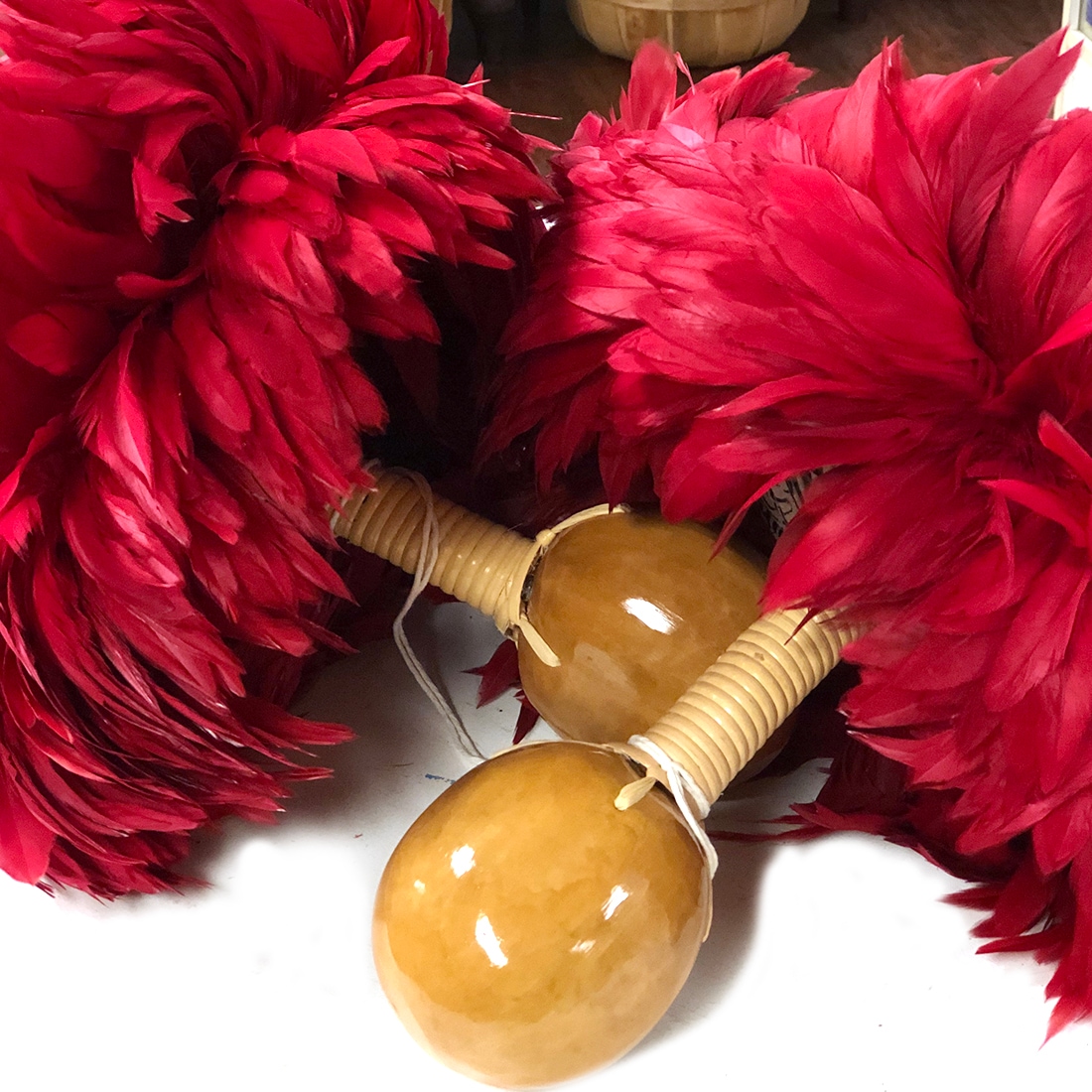 ウリウリ赤黄 2本セット Lサイズ（一体型）直径26~32cm 羽根の厚み13cm