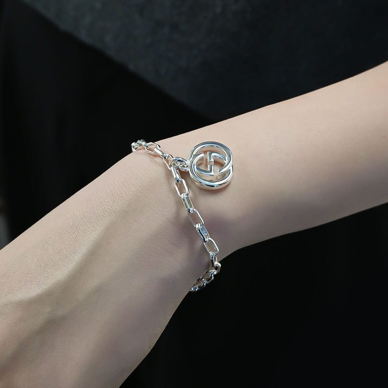 グッチ GUCCI ブレスレット 全2サイズ インターロッキング Gチャーム